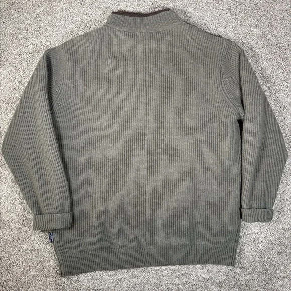LL Bean Sweater Mens XLT Waterfowl Windstopper GoreTex 100% Wool Quarter Zip - Picture 8 of 8
